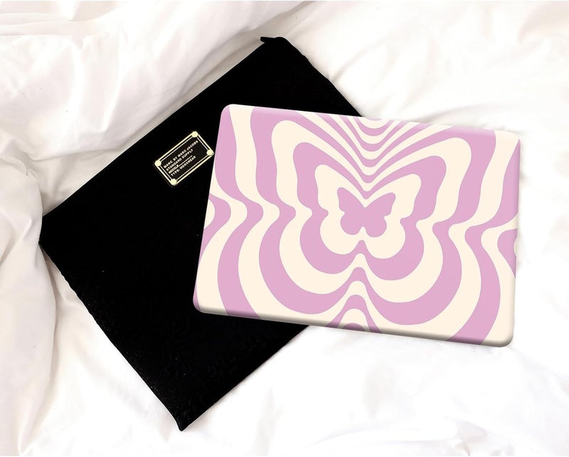 FUNUT Compatible with MacBook Air 13 Inch Case 2021 2020-2018 Release M1 A2337 A2179 A1932 Touch ID, MacBook Air 2020 Case Marble Laptop Hard Shell Case & Keyboard Cover Mac Air 13 Inch, Butterfly - Image 5